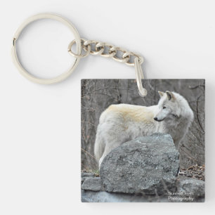 White Wolf Keychain