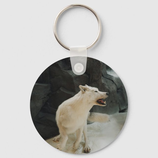 White Wolf Keychain (Front)