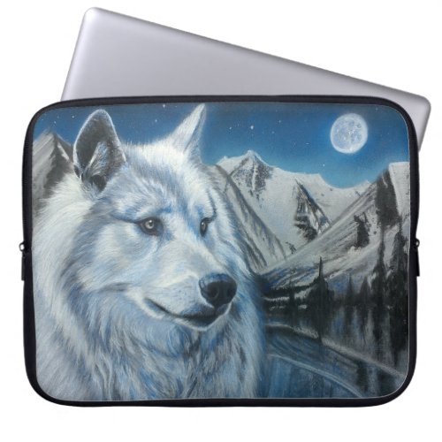 White Wolf Laptop Sleeve
