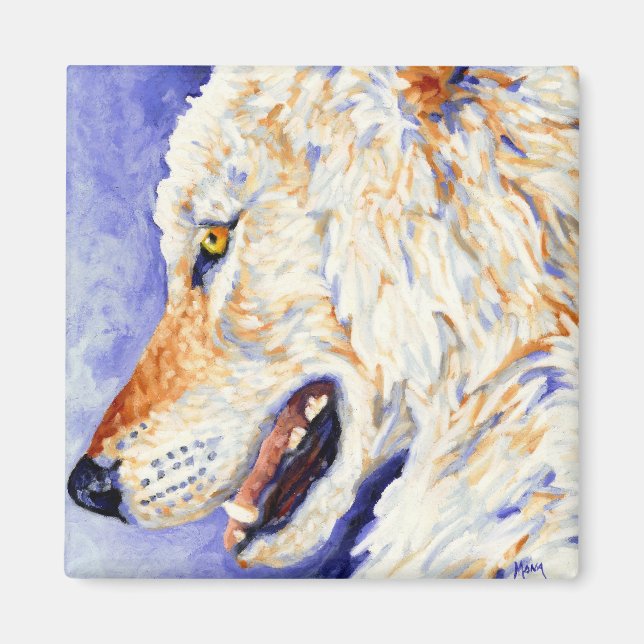 White Wolf Magnet (Front)