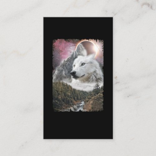 White Wolf Mountains Solar Eclipse Galaxy Business Card