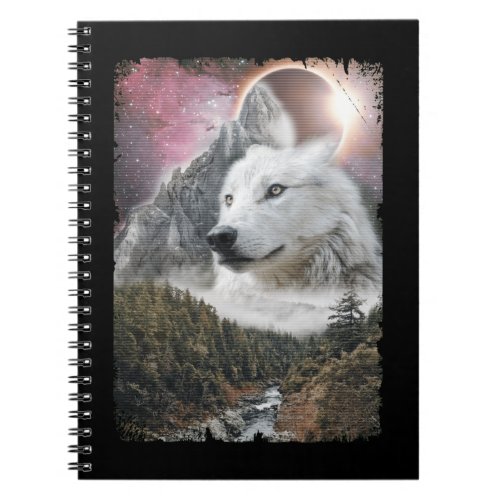 White Wolf Mountains Solar Eclipse Galaxy Notebook