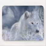 White Wolf Mouse Pad