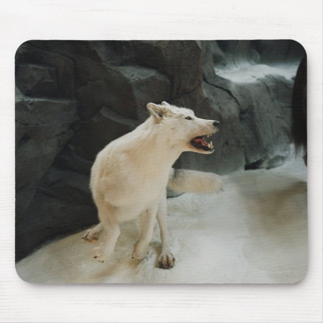 White Wolf Mouse Pad (Front)