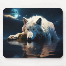 White Wolf Mousepad