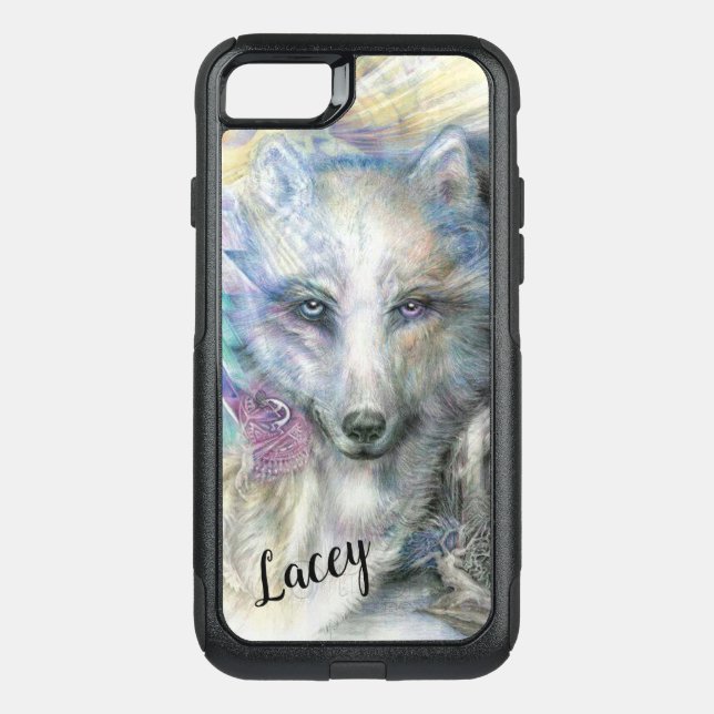 White Wolf Otterbox iPhone Case (Back)