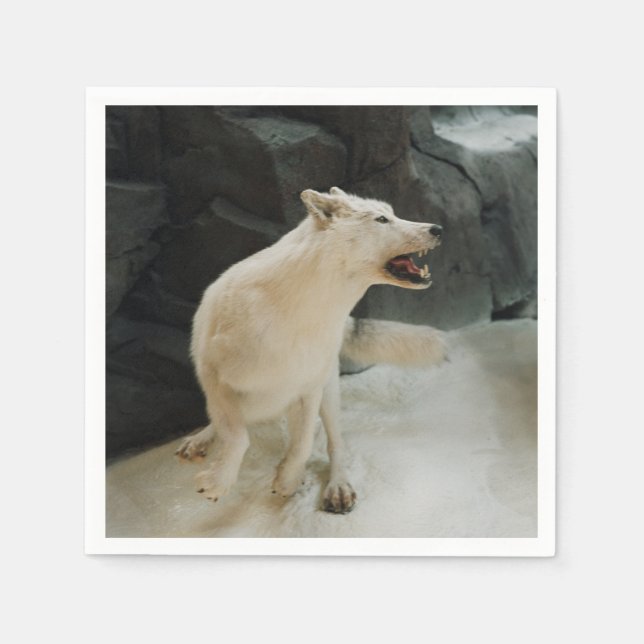 White Wolf Paper Napkins (Front)