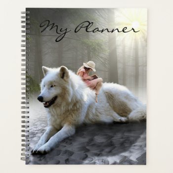 White Wolf Planner by NatureTales at Zazzle