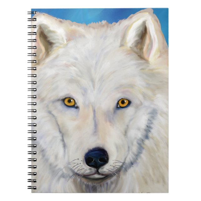 White Wolf Portrait Notebook (Front)