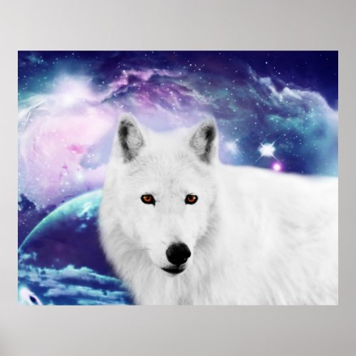 White wolf poster