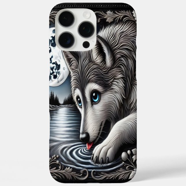 White Wolf’s Tranquil Reflection Case-Mate iPhone Case (Back)