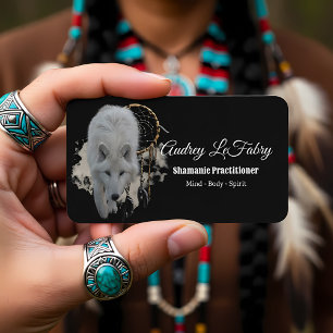 White Wolf Shamanic Business Card