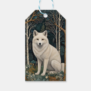 White wolf vintage boho woodland forest  gift tags
