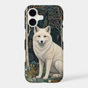 White wolf vintage boho woodland forest  iPhone 17 case