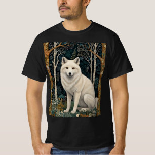 White wolf vintage boho woodland forest T-Shirt