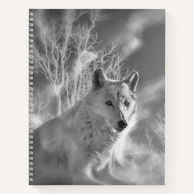 WHITE WOLF WHITE FOREST NOTEBOOK (Front)