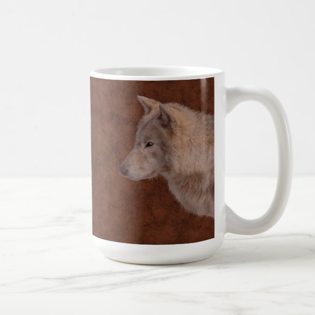 White Wolf Wildlife Photo Art Drinkware Coffee Mug (Right)