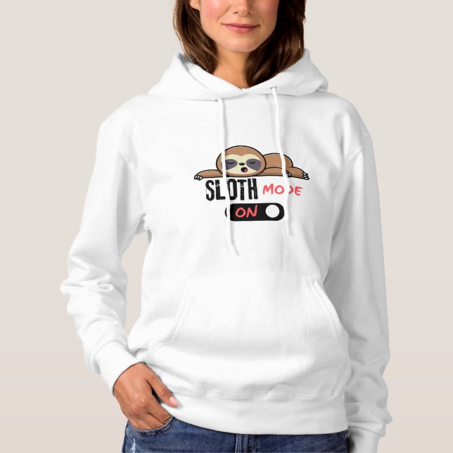 White Women Modern T-Shirt With interesting statem Hoodie (Front)