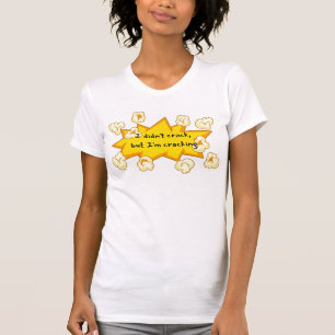 White Women T-Shirt with popcorn 🍿