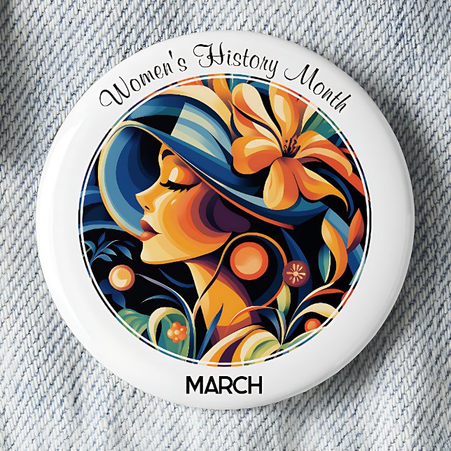 White Women's History Month Button (Creator Uploaded)