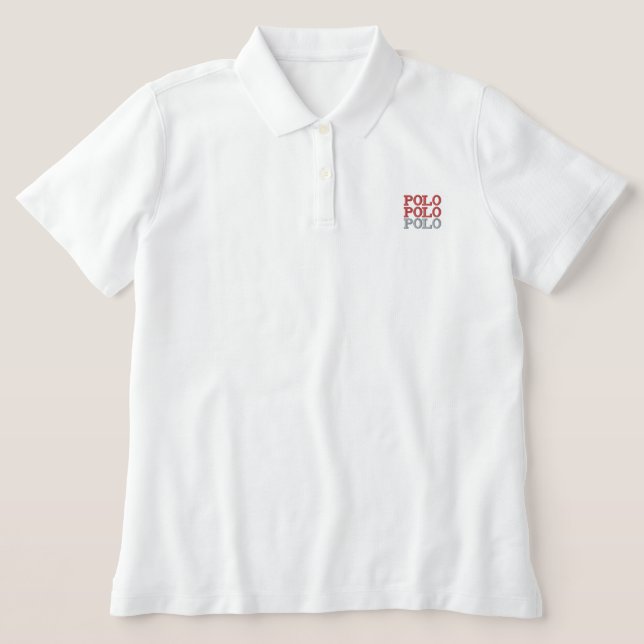 White Women's Polo (Design Front)