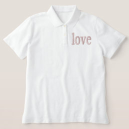 White Women&#39;s Polo love T-shirt