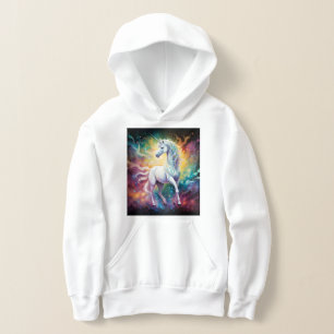 White Wonder: The Spectral White Unicorn Hoodie
