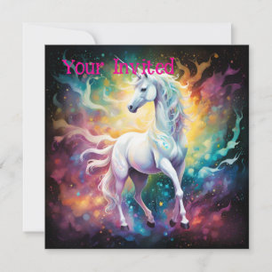 White Wonder: The Spectral White Unicorn Invitation