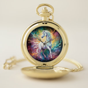 White Wonder: The Spectral White Unicorn Pocket Watch