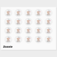 30 WINNIE THE POOH STICKERS ENVELOPE SEALS LABELS 1.5 ROUND CUTE CUSTOM  MADE