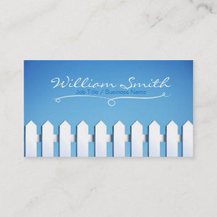 White Wood Business fence card