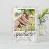 White Wood Floral Rustic Graduate | (Standing Front)