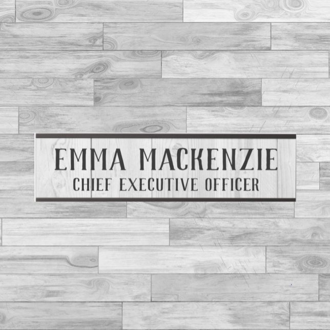 White Wood Grain Hanging Door Sign Name Plate (Creator Uploaded)