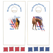 White Wood Horse Cornhole