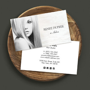 White Wood Salon Photography Photo Card