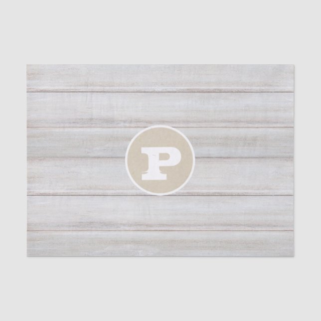 White Wood Shabby Chic Farmhouse Rustic Party Tissue Paper (Front)