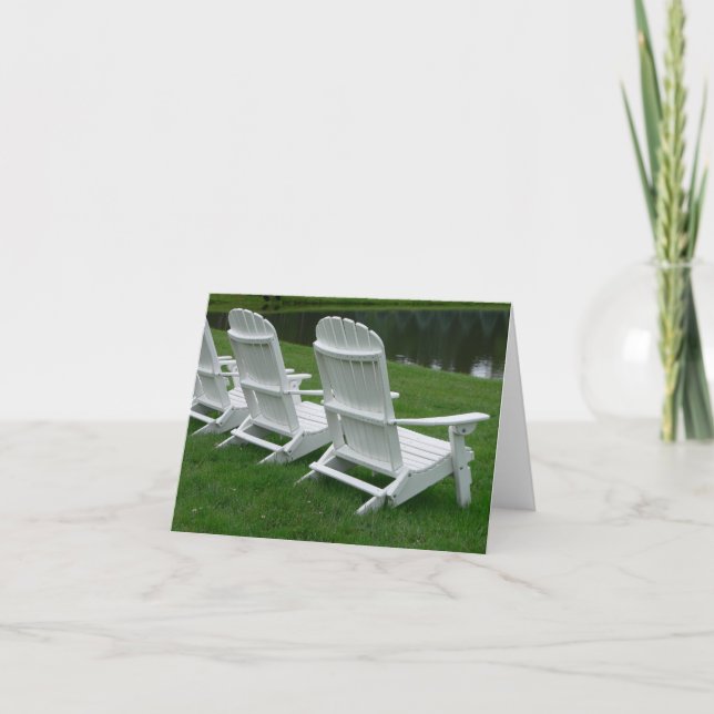 White Wooden Chair Notecard (Front)