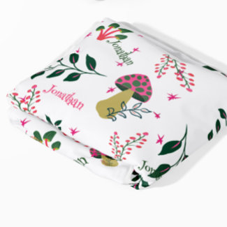 White Woodland, Mushrooms and Forest Custom Name