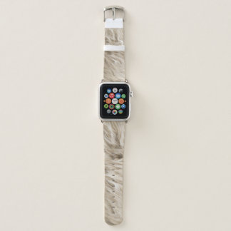 White Wool Fluffy Texture Background Apple Watch Band