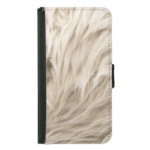 White Wool Fluffy Texture Background Samsung Galaxy S5 Wallet Case