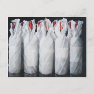 White Wrapped Wine 2012 Postcard