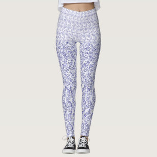 White wrapping paper with a subtle, repeating patt leggings