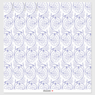 White wrapping paper with a subtle, repeating patt sticker