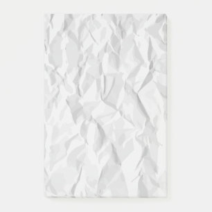 White wrinkled paper texture post-it notes