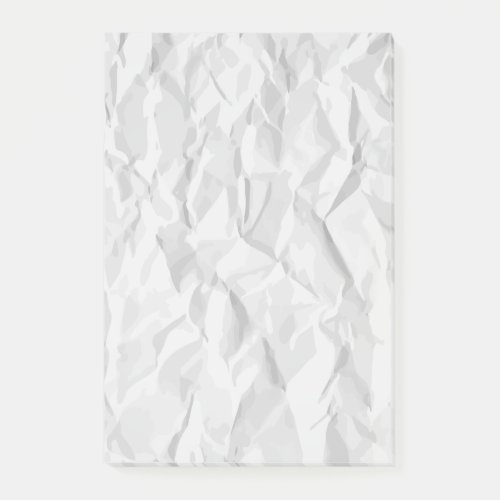 White wrinkled paper texture post_it notes