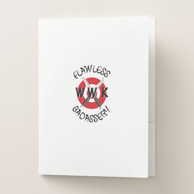 White WWK 2-Pocket Folder (Front)