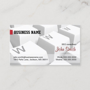 White WWW keyboard Internet Business Card