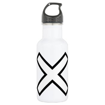 White X Cross Water Bottle by OniTees at Zazzle