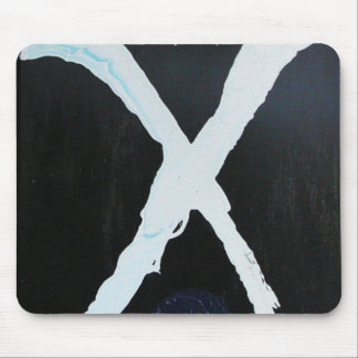 WHITE X MOUSE PAD