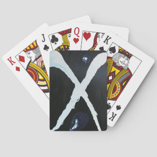 WHITE X POKER CARDS